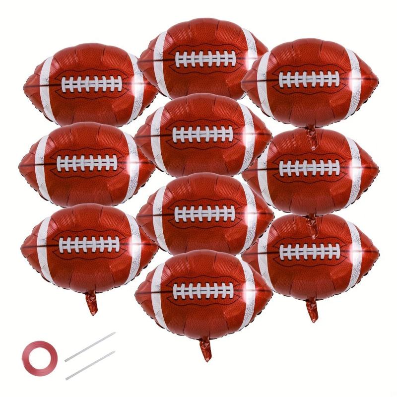 10pcs Football Theme Foil Balloons Birthday Party Decorations