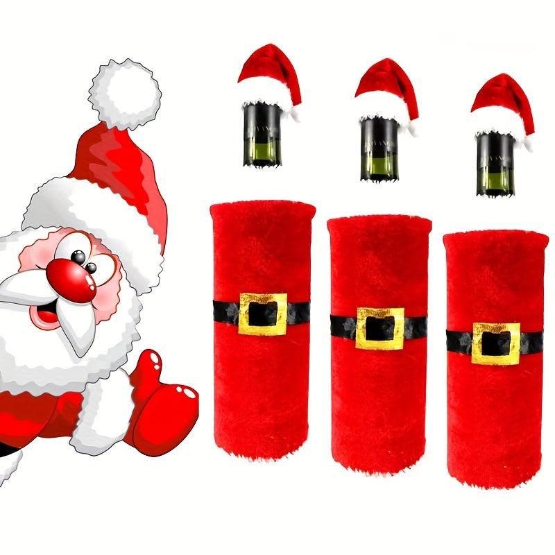 Christmas Santa Claus Wine Bottle Cover