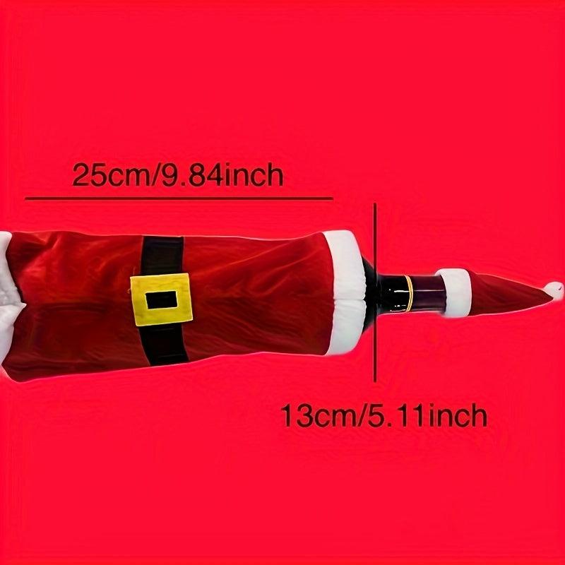 Christmas Santa Claus Wine Bottle Cover