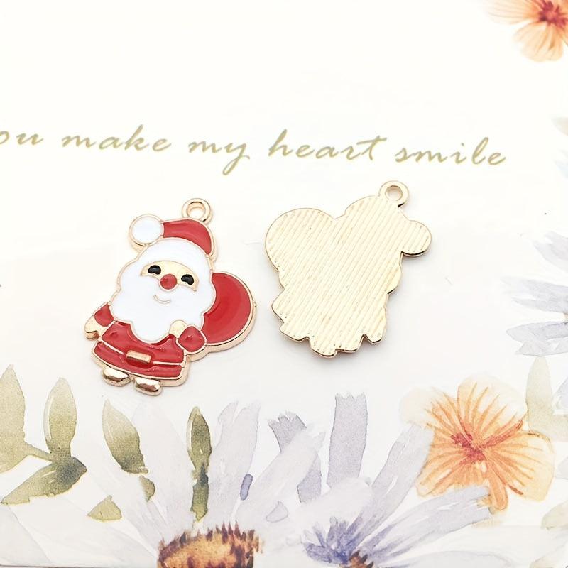 8pcs Christmas Decoration Pendant Santa Claus Snowflake Christmas Wreath