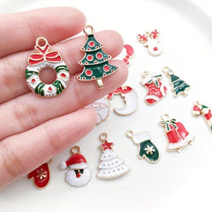 8pcs Christmas Decoration Pendant Santa Claus Snowflake Christmas Wreath