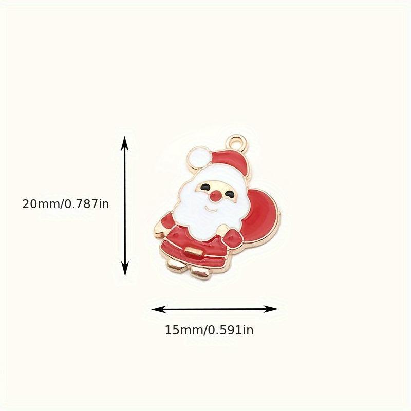 8pcs Christmas Decoration Pendant Santa Claus Snowflake Christmas Wreath