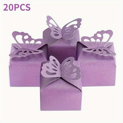 20pcs Butterfly Candy Cookie Carton DIY Decoration Box Wedding Birthday Party