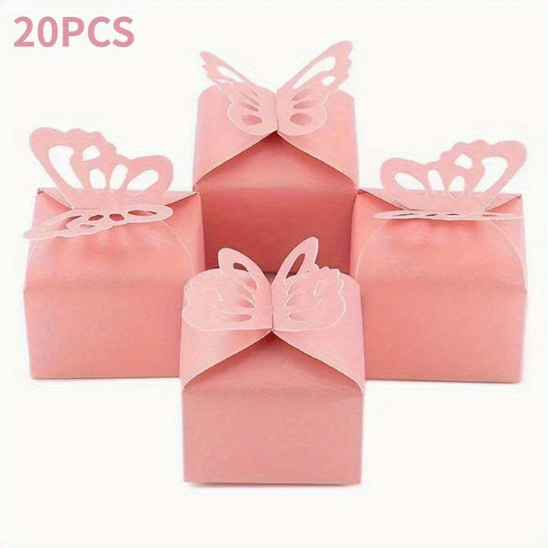 20pcs Butterfly Candy Cookie Carton DIY Decoration Box Wedding Birthday Party
