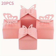 20pcs Butterfly Candy Cookie Carton DIY Decoration Box Wedding Birthday Party