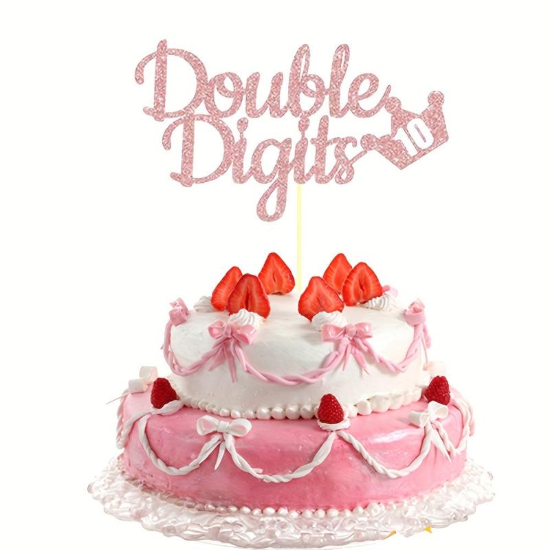 Rose Golden Cake Insert for Birthday Party Decoration