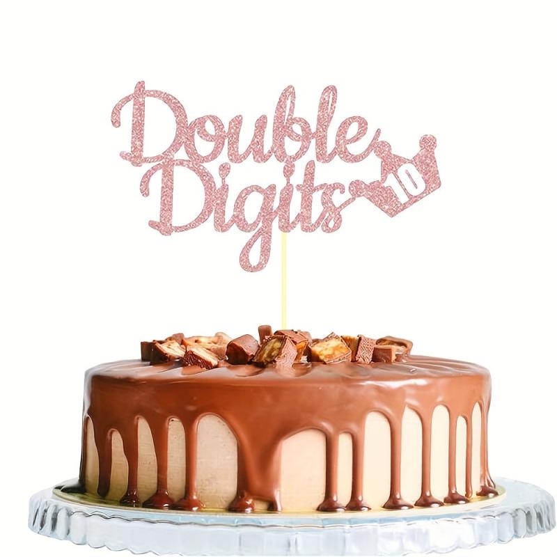 Rose Golden Cake Insert for Birthday Party Decoration