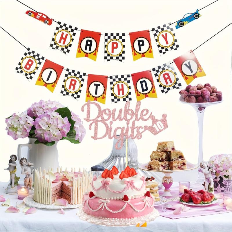 Rose Golden Cake Insert for Birthday Party Decoration