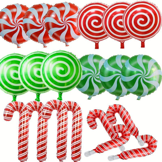 20pcs Holiday Candy Set - Scroll, Windmill, Cane Shape for Christmas & Birthdays