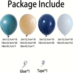 137pcs Navy Grey Balloon Arch Garland Set Nautical Party Decoration