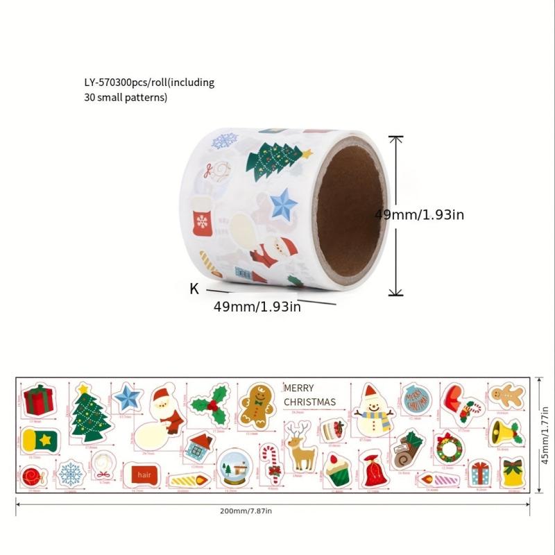 Christmas Cartoon Book Journal Stickers