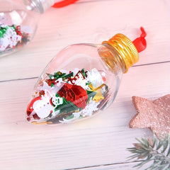 Christmas Water Drop Ornaments DIY Glitter Sequin Decorations