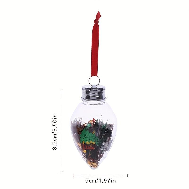 Christmas Water Drop Ornaments DIY Glitter Sequin Decorations
