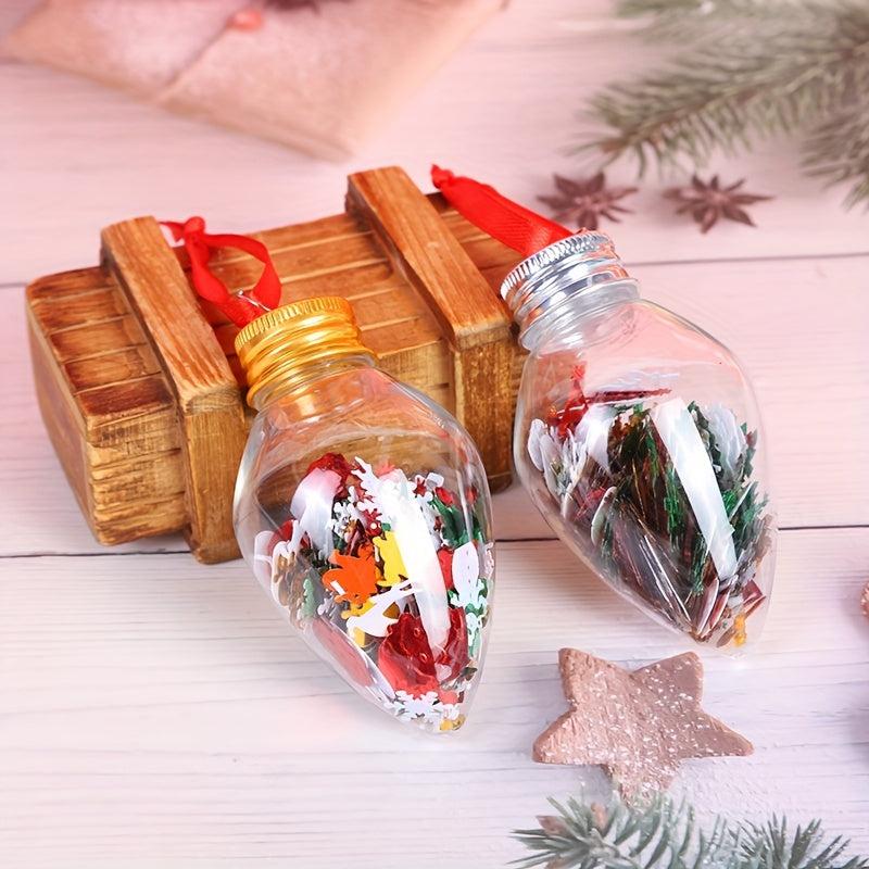 Christmas Water Drop Ornaments DIY Glitter Sequin Decorations