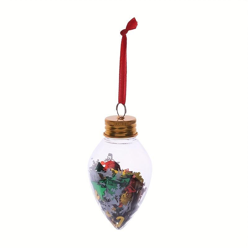 Christmas Water Drop Ornaments DIY Glitter Sequin Decorations