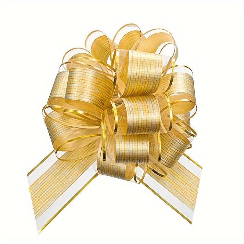 2pcs Pull Bow Gift Packaging Bow For Christmas Birthday Wedding