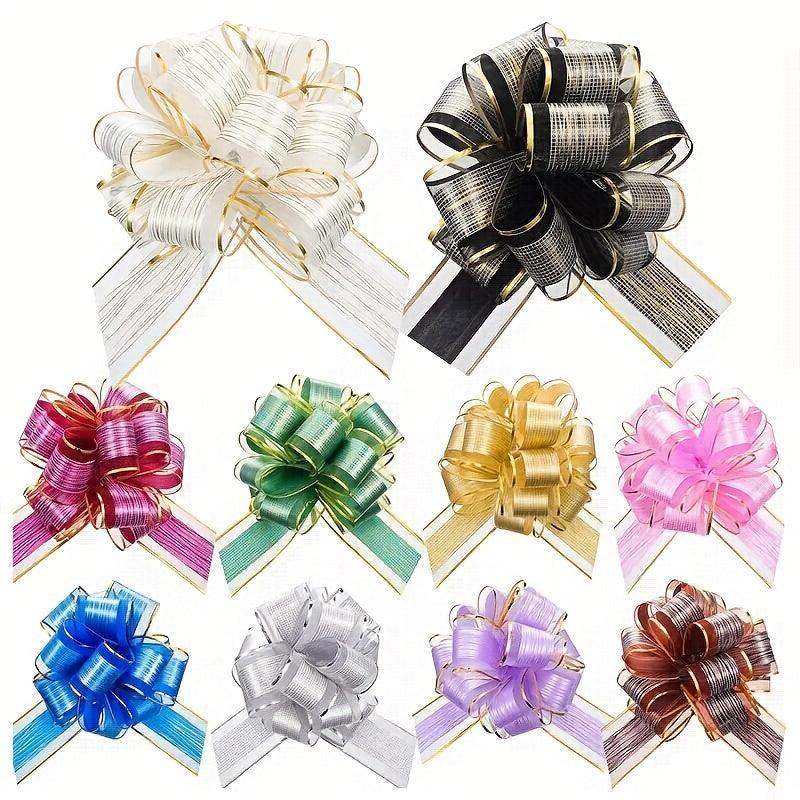 2pcs Pull Bow Gift Packaging Bow For Christmas Birthday Wedding