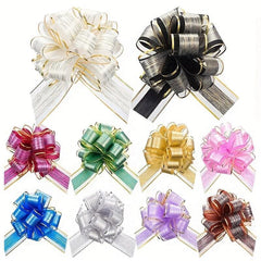 2pcs Pull Bow Gift Packaging Bow For Christmas Birthday Wedding