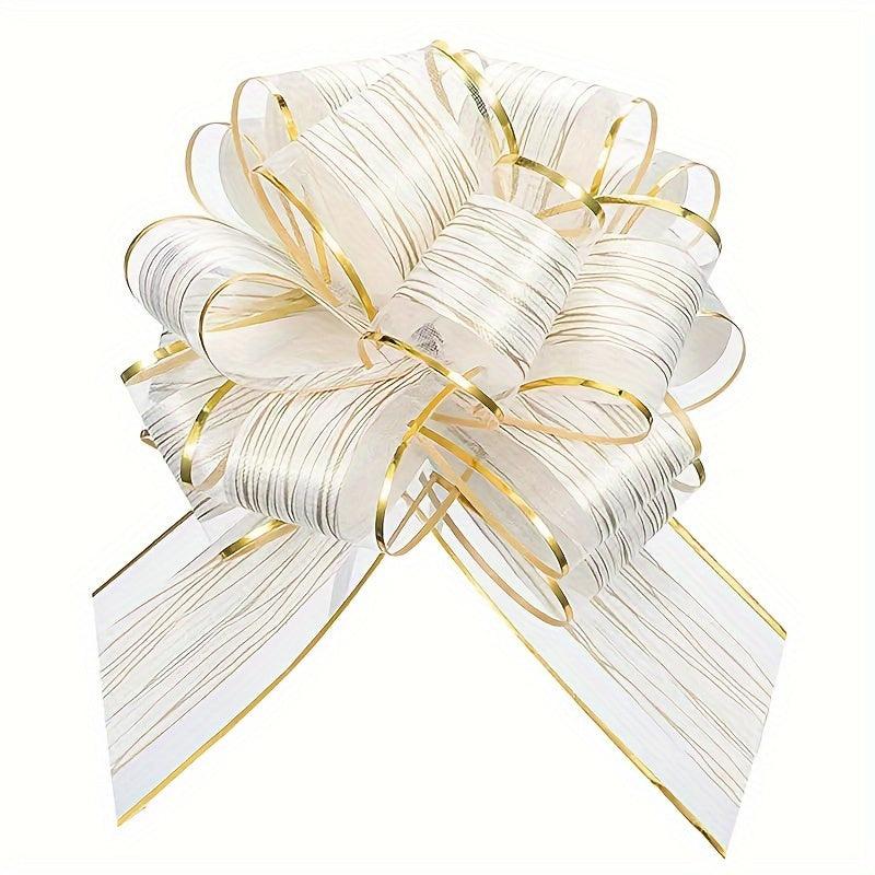 2pcs Pull Bow Gift Packaging Bow For Christmas Birthday Wedding