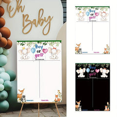 Gender Reveal Voting Poster & Stickers Set