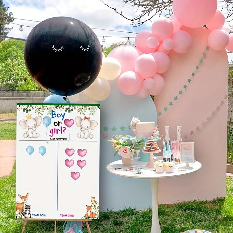 Gender Reveal Voting Poster & Stickers Set