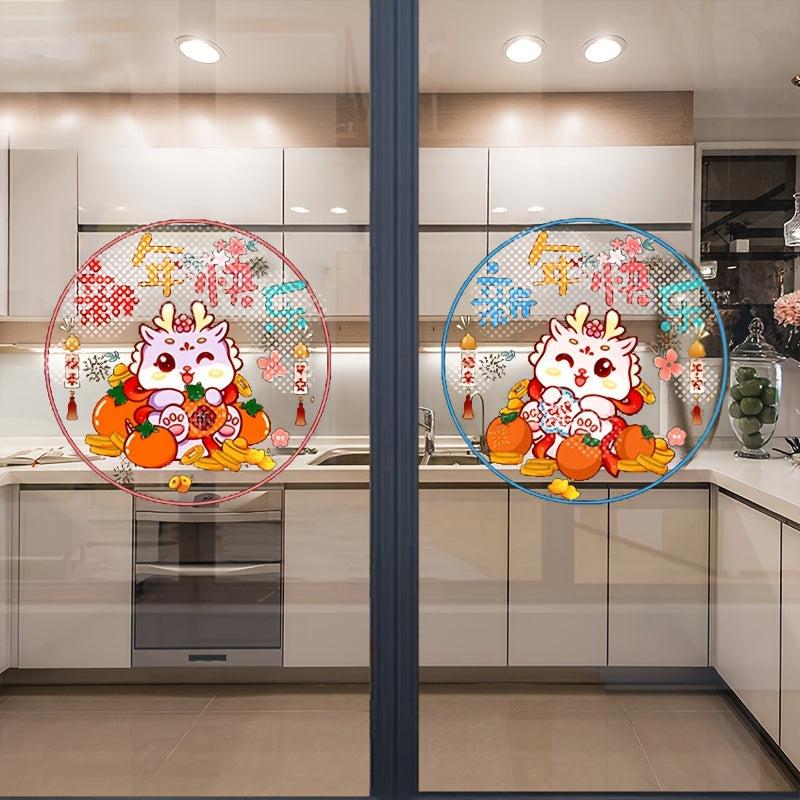 Dragon Year Glass Door Anti-collision Sticker Set