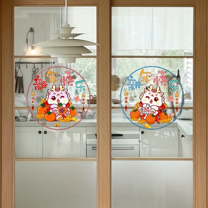 Dragon Year Glass Door Anti-collision Sticker Set