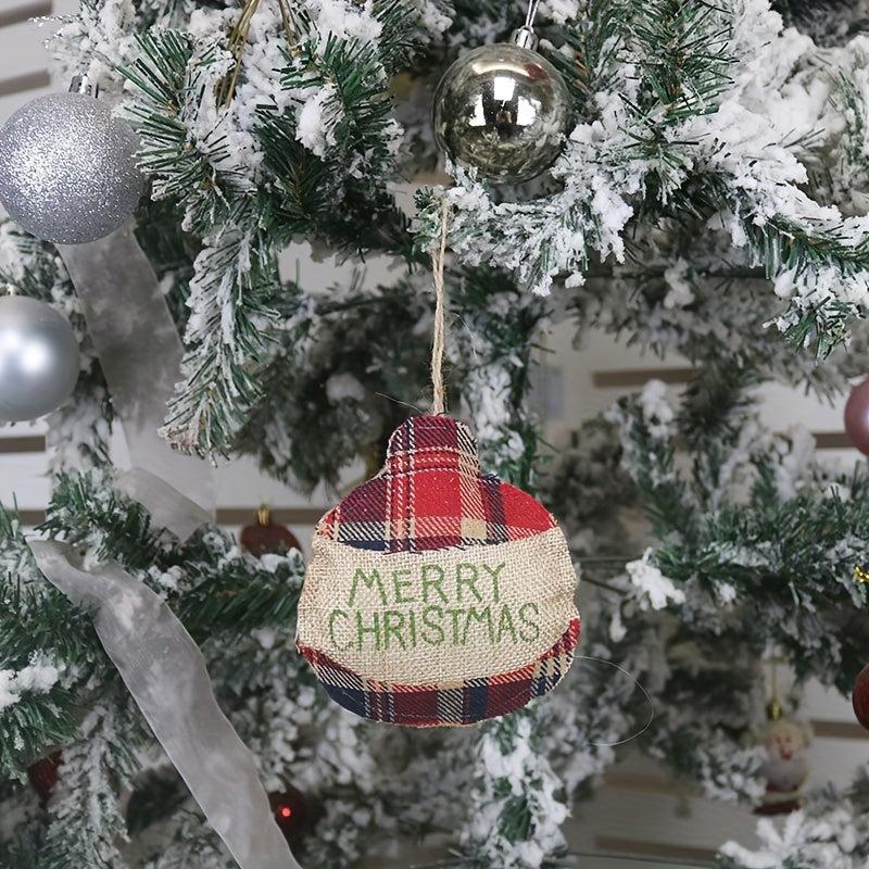 4pcs Christmas Decor Pendant Set Gnome Bell Pattern Non-woven Ornament