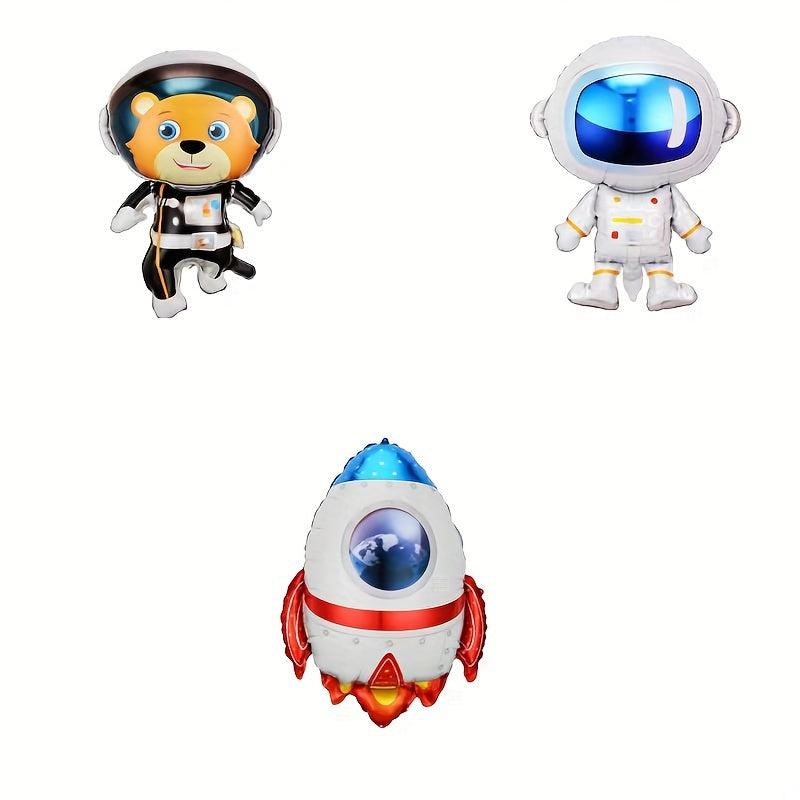 Anime Theme Astronaut Spaceship Rocket Birthday Balloon