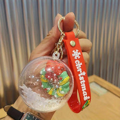Christmas Keychain Ball Hanging Decoration Backpack Pendant