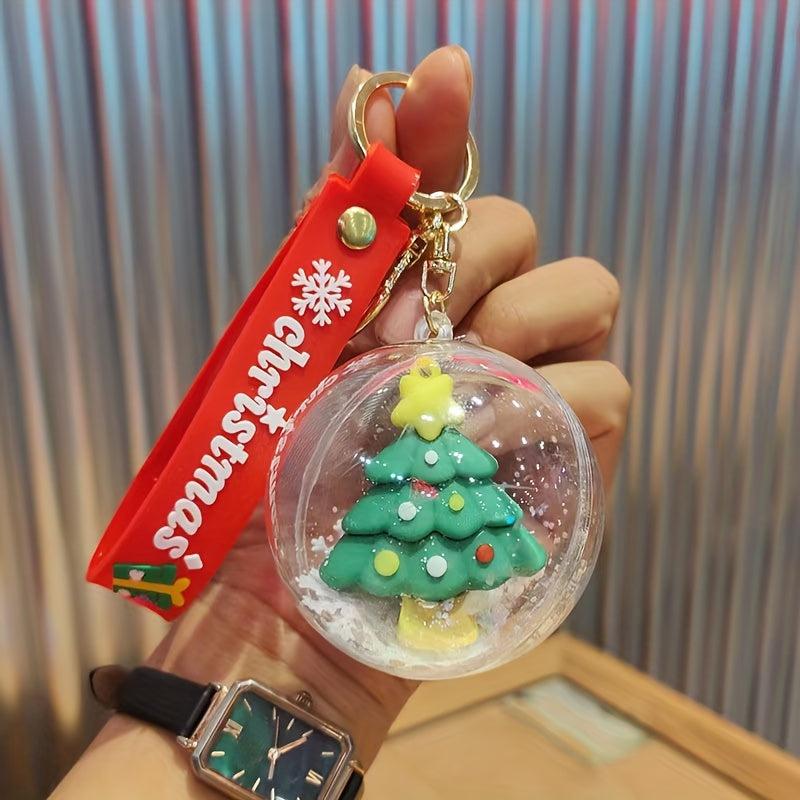 Christmas Keychain Ball Hanging Decoration Backpack Pendant