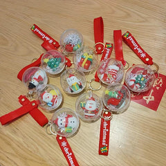 Christmas Keychain Ball Hanging Decoration Backpack Pendant