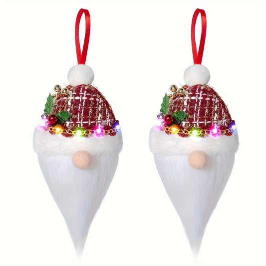 LED Christmas Gnomes Ornaments Plush Xmas Decor