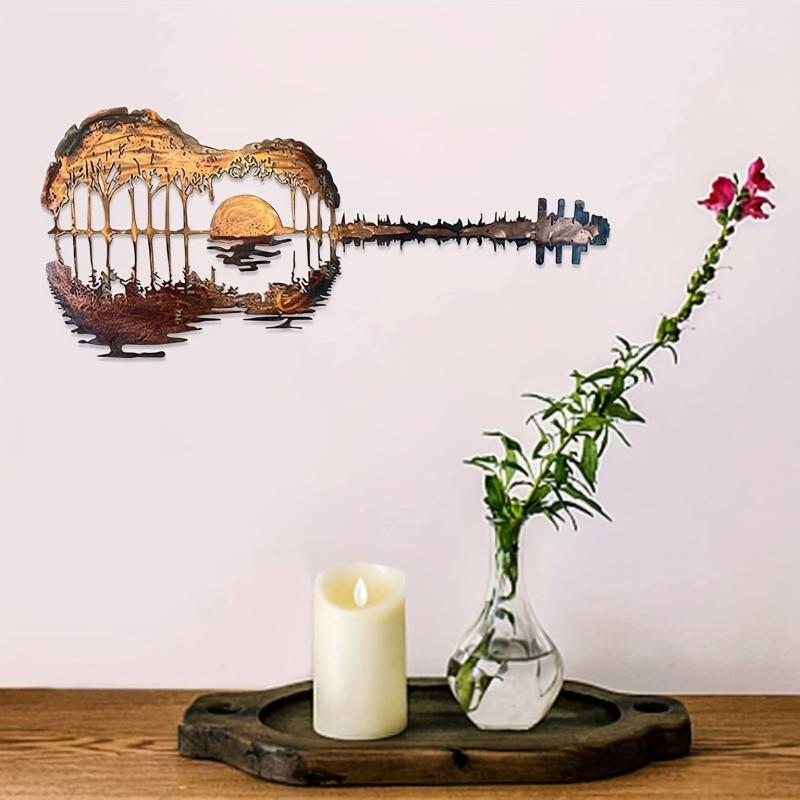 Abstract Guitar Metal Home Decoration Iron Craft Jewelry