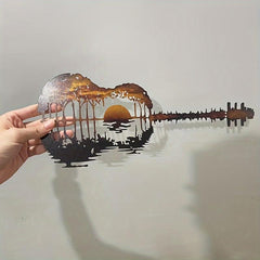 Abstract Guitar Metal Home Decoration Iron Craft Jewelry