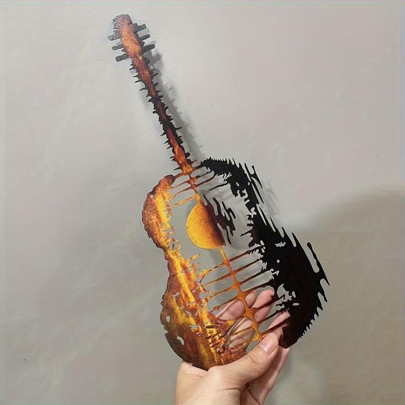Abstract Guitar Metal Home Decoration Iron Craft Jewelry