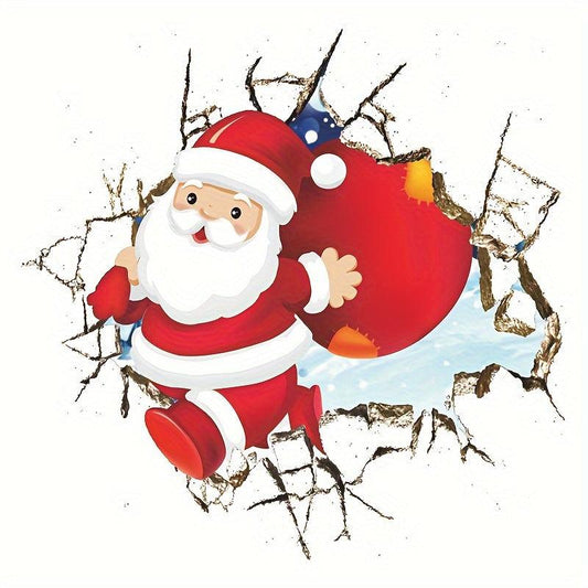 3D Santa Claus Wall Sticker Christmas Decoration