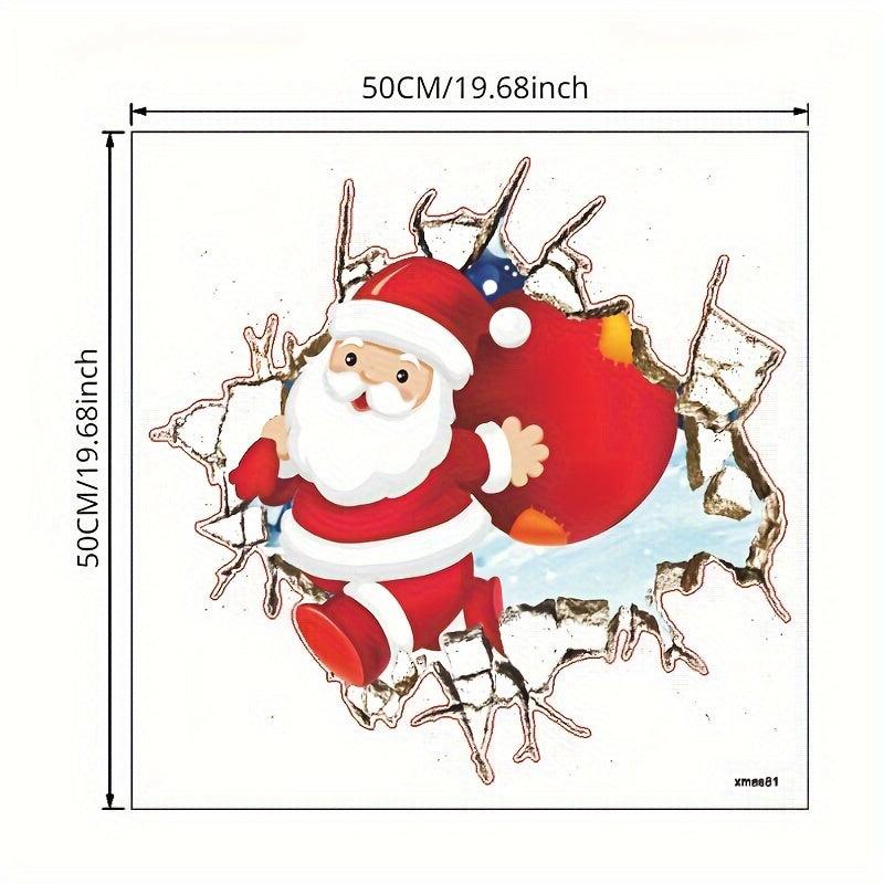 3D Santa Claus Wall Sticker Christmas Decoration