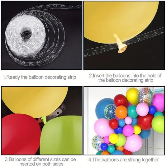 144pcs Rainbow Balloon Arch Set For Colorful Party Decoration