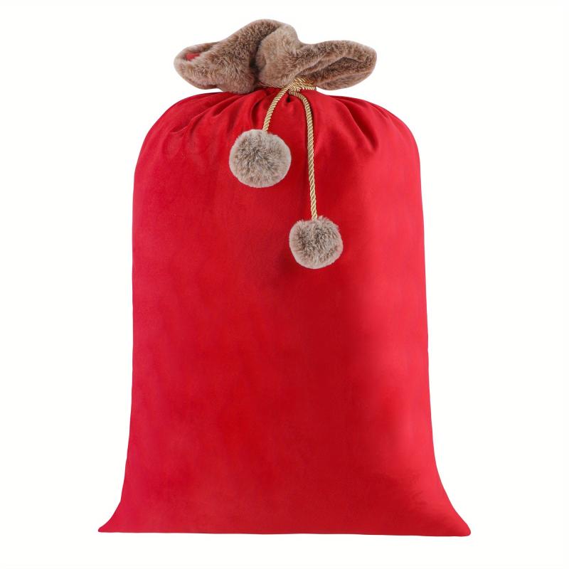 Christmas High Reusable Decoration Bag Large Capacity Velvet Plush