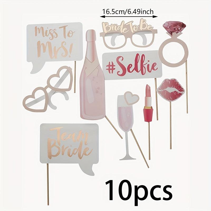 10pcs Wedding Photo Props Wedding Party Supplies