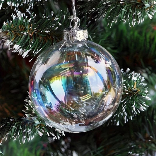 3pcs Colorful Transparent Decorative Ball Christmas Tree Decoration