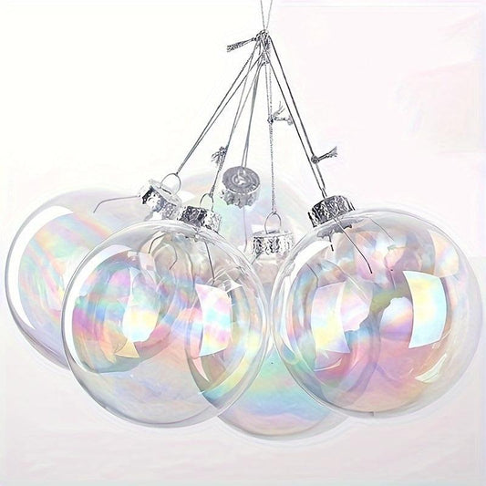 3pcs Colorful Transparent Decorative Ball Christmas Tree Decoration
