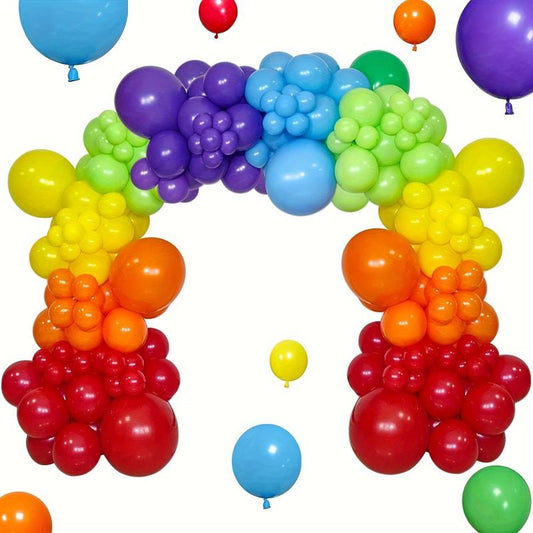 Rainbow Balloon Arched Set Colorful Party Balloon Wreath