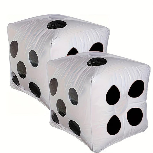 2 Pcs 33cm Inflatable Dice Toy Indoor Outdoor Broad Game Pool Party Supplies