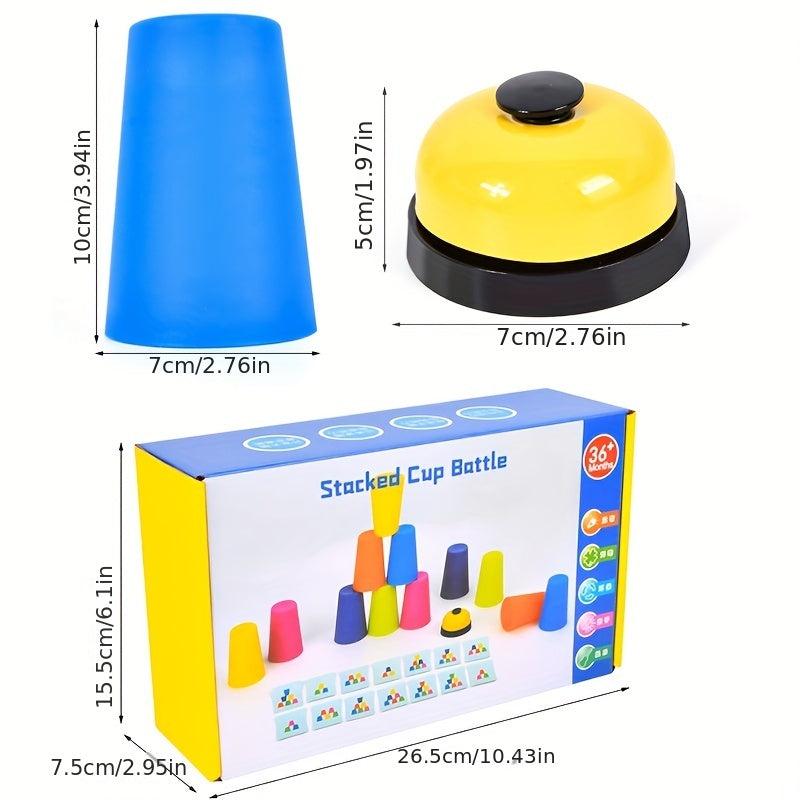 Fast Stacking Cups Game with Challenge Cards