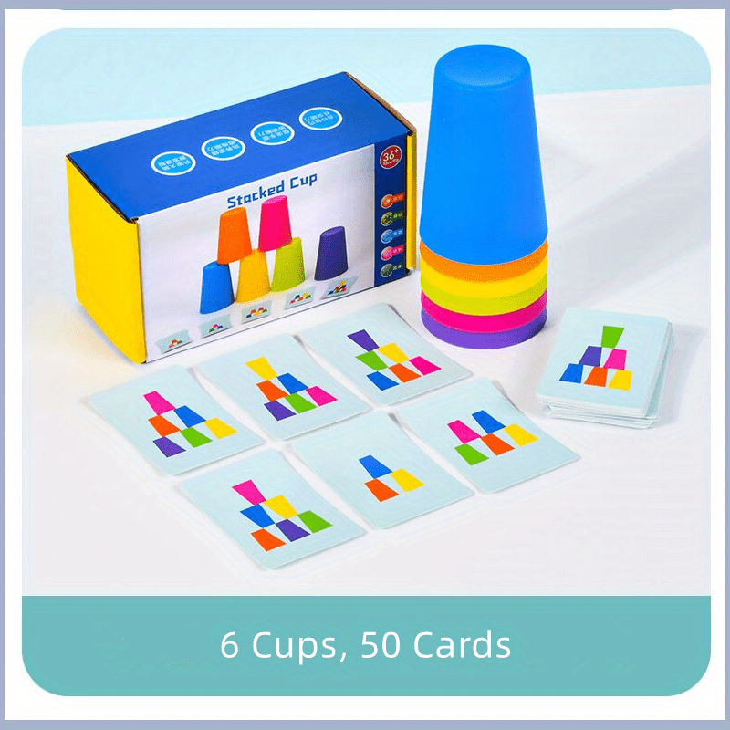 Fast Stacking Cups Game with Challenge Cards