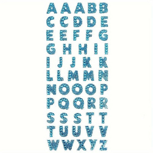 26 Alphabet Letters Glitter Crystal Sticker DIY Decoration