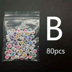 Acrylic Colorful Letter Beads Set DIY Handcraft Bracelet Jewelry