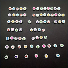Acrylic Colorful Letter Beads Set DIY Handcraft Bracelet Jewelry